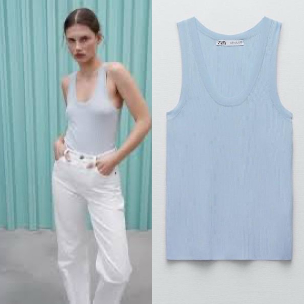 Zara Ribbed knit top
